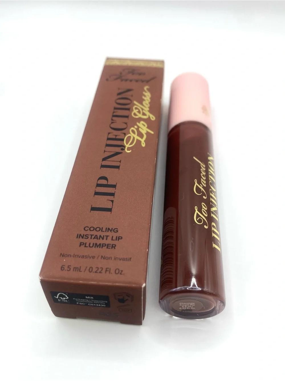 Too Faced Lip Injection Chocolate Cream Pie Cool Instant‎ Lip Plumper Lip Gloss